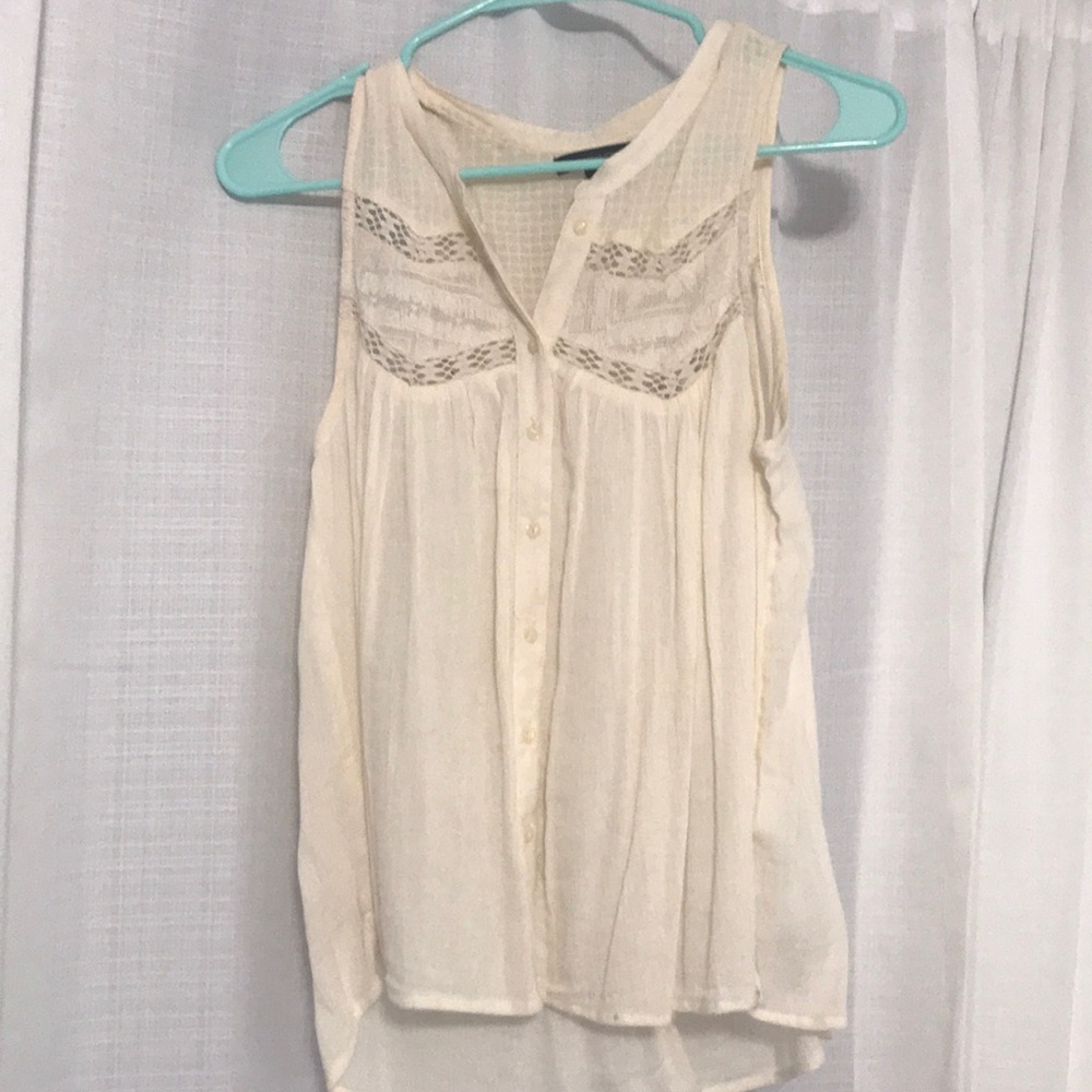 Cream American Eagle tank top